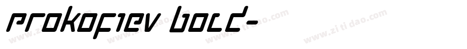Prokofiev Bold字体转换